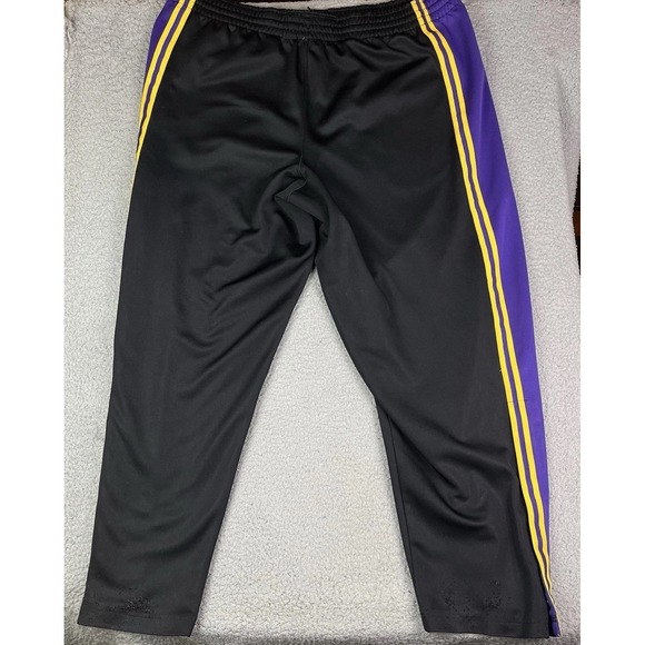 Nike Team Los Angeles Lakers Pants Size L Warm-up 61 Retro Black Ankle Button - Picture 9 of 16